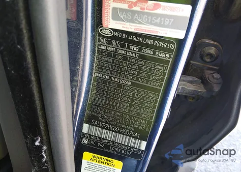 2015 Land Rover Range Rover Evoque Pure from USA, damaged, VIN SALVP2BGXFH007841